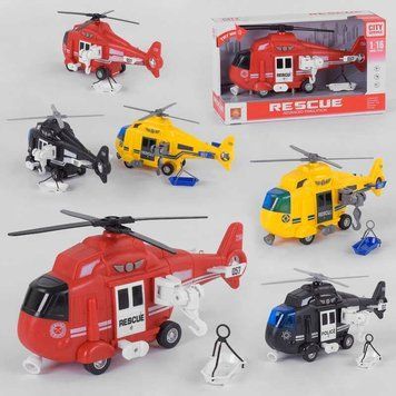 Вертолет WY 750 A/B/C (24) 3 вида, инерция, свет, звук, в коробке, ВЫДАЕТСЯ ТОЛЬКО МИКС ВИДОВ 95342 фото