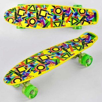 Пенні борд дитячий колеса поліуретанові світяться d = 6см (Р 11002) Best Board, дошка = 55см 74542 фото