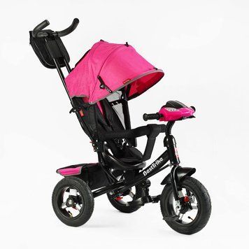 Велосипед триколісний з батьківською ручкою Best Trike (3390 - 33-908) надувні колеса, музична фара USB, пульт 162588 фото