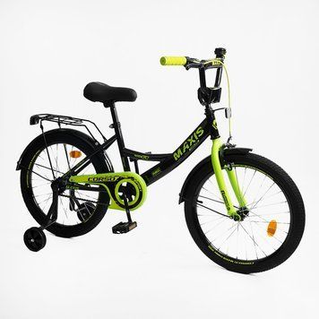 Велосипед дитячий з колесами 20" дюймів "CORSO" MAXIS (CL-20267) ручне гальмо, дзвіночок, додаткові колеса 163800 фото