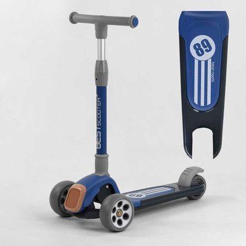 Самокат трехколесный (RS-8999) Best Scooter складной алюминиевый руль, колеса PU со светом 102024 фото