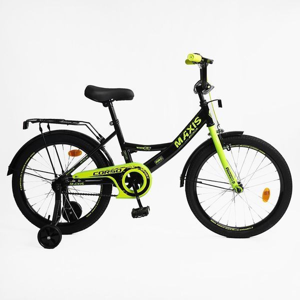Велосипед дитячий з колесами 20" дюймів "CORSO" MAXIS (CL-20267) ручне гальмо, дзвіночок, додаткові колеса 163800 фото