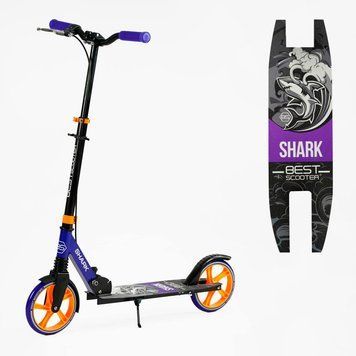 Самокат двоколісний з амортизатором Best Scooter (SH-10042) "SHARK" з ручним гальмом 147536 фото