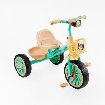 Велосипед трехколесный с фонариком и украинским озвучкой BS-33461 "Best Trike" 2 корзины, колеса EVA 168736 фото