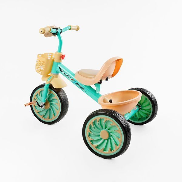 Велосипед трехколесный с фонариком и украинским озвучкой BS-33461 "Best Trike" 2 корзины, колеса EVA 168736 фото
