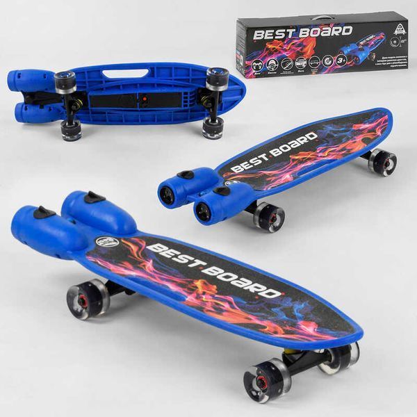 Скейтборд з димом та музикою Best Board (S-00605) USB зарядка, колеса PU зі світлом 60х45мм 102873 фото