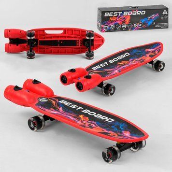 Скейтборд с турбиной и музикой (S-00710) Best Board идет дым, USB зарядка, аккумулятор 102874 фото