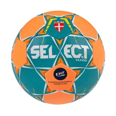 Мяч гандбольный SELECT Mundo (213) зелен/помаран, 3 166285 фото