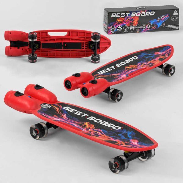 Скейтборд з турбіною та музикою (S-00710) Best Board йде дим, USB зарядка, акумулятор 102874 фото