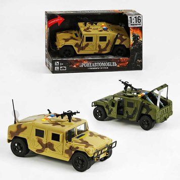 Бронеавтомобіль 36991 (24) "TK Group", 2 види, &ldquo;HMMWV M1114&rdquo;, масштаб 1:16, звук, підсвічування, інерція, відкриваються двері та багажник, в коробці 141097 фото