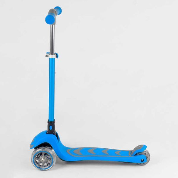 Самокат трехколесный с светящимися колесами (38603) Best Scooter складной алюминиевый руль 89687 фото