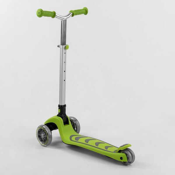 Самокат трехколесный (Y-00436) Best Scooter, складной алюминиевый руль, колеса PU со светом 102320 фото