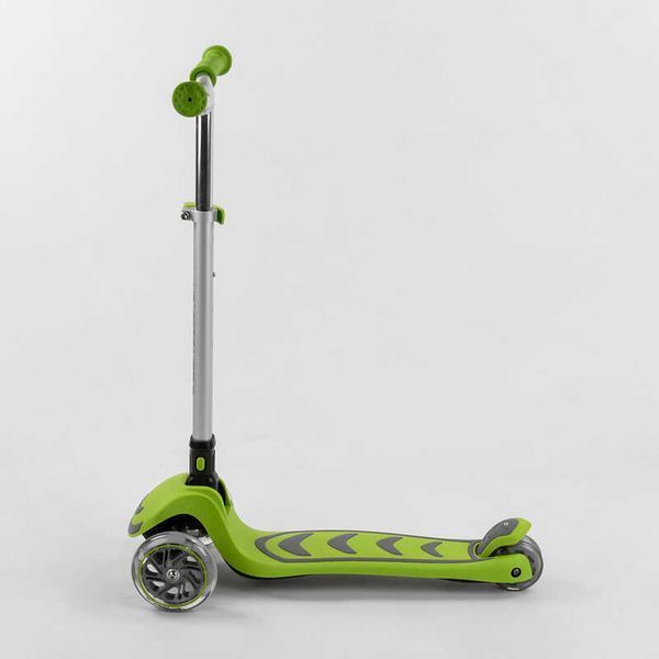 Самокат трехколесный (Y-00436) Best Scooter, складной алюминиевый руль, колеса PU со светом 102320 фото