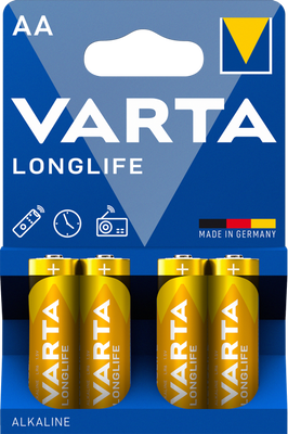 Батарейка VARTA Alkaline LONGLIFE AA BLI 4 шт D 174 фото