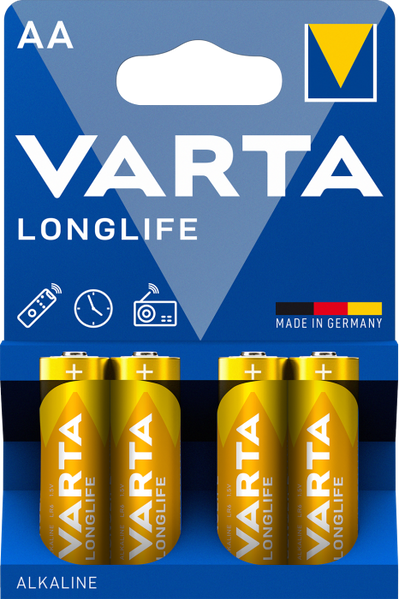 Батарейка VARTA Alkaline LONGLIFE AA BLI 4 шт D 174 фото