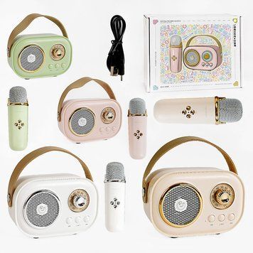 Дитяче караоке з мікрофоном та підсвічуванням (C 66373) bluetooth, type-c, TF-картка 157186 фото