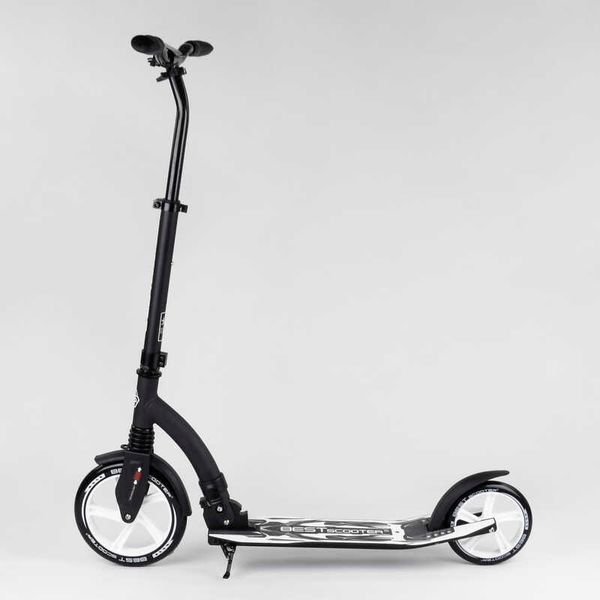 Самокат двоколісний Best Scooter (75343) колеса PU - переднє 23 см, заднє - 20 см, 1 амортизатор, широкий руль, зажим руля, в коробці 100069 фото