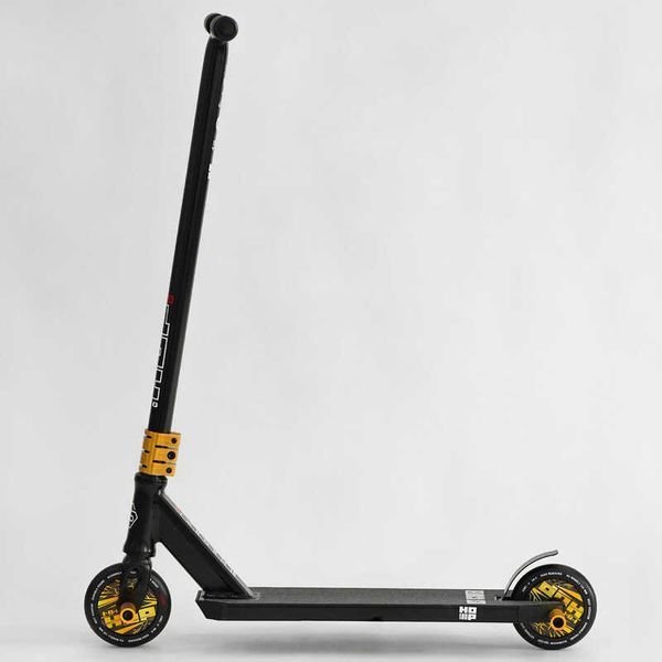 Самокат трюковий N-01801 "Best Scooter" "HOP", HIC-система, ПЕГИ, алюмінієвий диск та дека, колеса PU, d=120мм, ширина керма 58 см 115638 фото