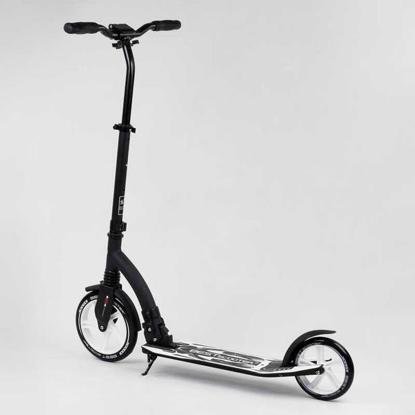 Самокат двоколісний Best Scooter (75343) колеса PU - переднє 23 см, заднє - 20 см, 1 амортизатор, широкий руль, зажим руля, в коробці 100069 фото