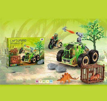 Конструктор J 6614 (24/2) 118 деталей, инструменты, игровые фигурки, резиновые шины, в коробке 175064 фото