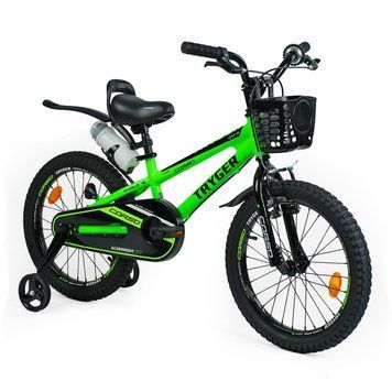 Дитячий двоколісний велосипед Corso Tayger 18&Prime; з алюмінієвою рамою, ручним гальмом, боковими колесами та дзвоником (TG-14763) 154134 фото