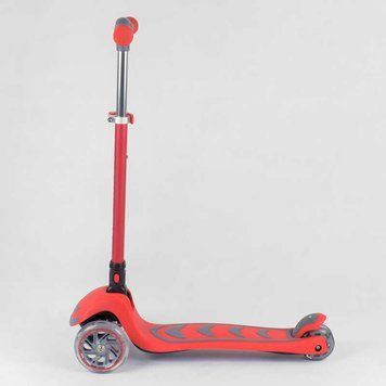 Самокат трехколесный с светящимися колесами (92606) Best Scooter складной алюминиевый руль 89686 фото