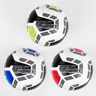 Мяч футбольный C 44441 (60) "TK Sport", 3 вида, вес 400-420 грамм, материал TPE, баллон резиновый c ниткой 99737 фото