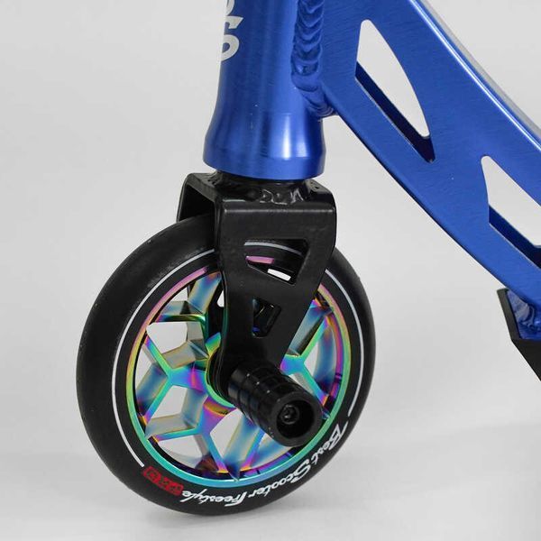 Самокат трюковий N- 12740 "Best Scooter" "Freestyle", HIC-система, ПЕГИ, алюмінієвий диск та дека, колеса PU, d=120мм, ширина керма 58 см 115641 фото