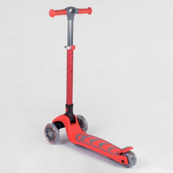 Самокат трехколесный с светящимися колесами (92606) Best Scooter складной алюминиевый руль 89686 фото