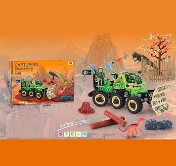 Конструктор J 6615 (18/2) 238 деталей, инструменты, игровые фигурки, резиновые шины, в коробке 175065 фото