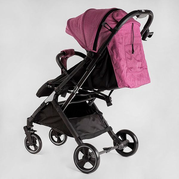 Коляска прогулянкова дитяча "JOY" Comfort L-30201 колір ФІОЛЕТОВИЙ, рама сталь з алюмінієм, футкавер, підсклянник, телескопічна ручка 118433 фото