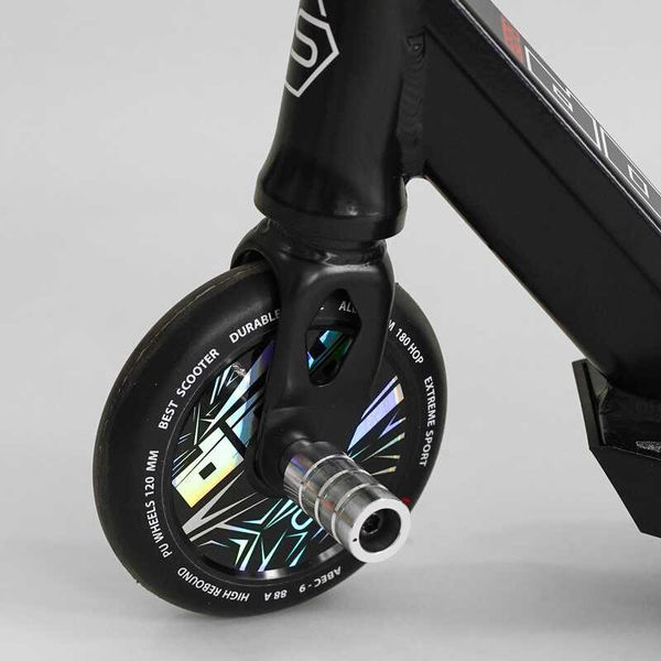 Самокат трюковий N- 16180 "Best Scooter" "HOP", HIC-система, ПЕГИ, алюмінієвий диск та дека, колеса PU, d=120мм, ширина керма 58 см 115636 фото