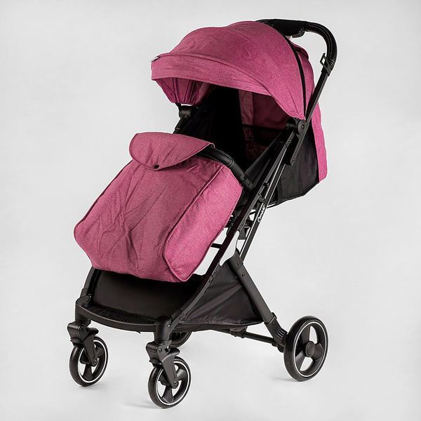 Коляска прогулянкова дитяча "JOY" Comfort L-30201 колір ФІОЛЕТОВИЙ, рама сталь з алюмінієм, футкавер, підсклянник, телескопічна ручка 118433 фото