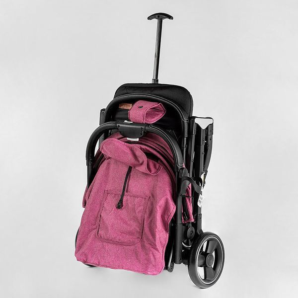 Коляска прогулянкова дитяча "JOY" Comfort L-30201 колір ФІОЛЕТОВИЙ, рама сталь з алюмінієм, футкавер, підсклянник, телескопічна ручка 118433 фото
