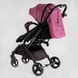 Коляска прогулянкова дитяча "JOY" Comfort L-30201 колір ФІОЛЕТОВИЙ, рама сталь з алюмінієм, футкавер, підсклянник, телескопічна ручка 118433 фото 3