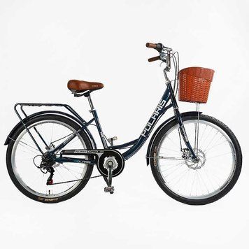 Велосипед городской Corso &laquo;Polaris&raquo; 26'' PS-12833 + КОРЗИНА 168068 фото