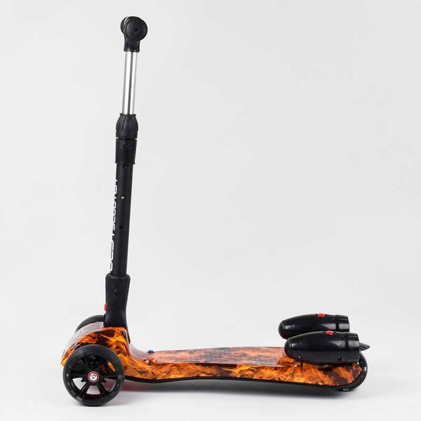 Триколісний самокат з турбіною та музикою "Best Scooter" MAXI" (89341) складне алюмінієве кермо 100061 фото