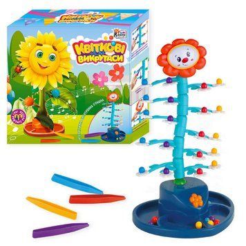 Цветочные уловки 70290 (12/2) "4FUN Game Club", звуки, мелодия, вращается, шарики, пинцеты, в коробке 145281 фото