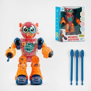 Робот "WToys" що стріляє з українським озвучуванням та підсвічуванням (93069) шестерні, звуки 135290 фото