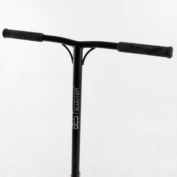Самокат трюковый Best Scooter BS-77350 HIC-система, ПЕГИ, алюминиевый диск и дека с ПРИНТОМ, колёса PU, d=110мм, ширина руля - 60 см, в коробке 105677 фото