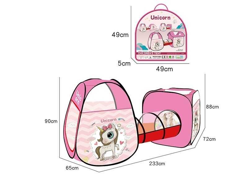Палатка с тоннелем Единорог (568-41) 233х90х65 см 151521 фото