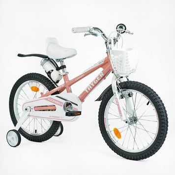Дитячий двоколісний велосипед Corso Tayger 18&Prime; з алюмінієвою рамою, ручним гальмом, боковими колесами та дзвоником (TG-60323) 153899 фото