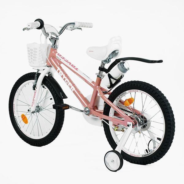 Дитячий двоколісний велосипед Corso Tayger 18&Prime; з алюмінієвою рамою, ручним гальмом, боковими колесами та дзвоником (TG-60323) 153899 фото