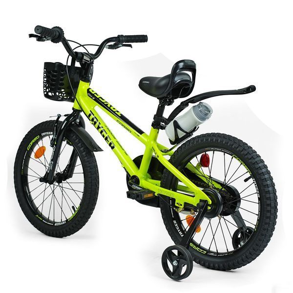 Дитячий двоколісний велосипед Corso Tayger 18&Prime; з алюмінієвою рамою, ручним гальмом, боковими колесами та дзвоником (TG-82159) 154127 фото
