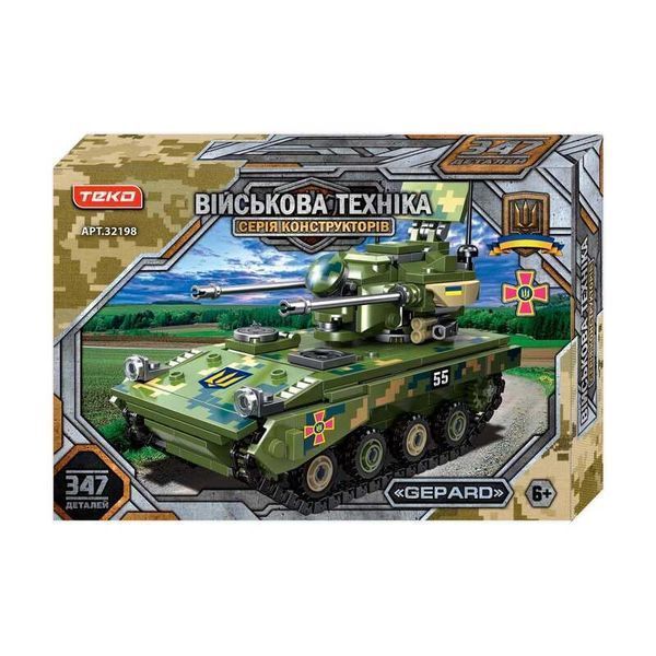 Конструктор "Военная техника" на 347 деталей (32198) "Teko" САУ "Gepard" в коробке 147137 фото