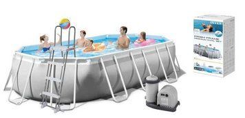 Intex Басейн каркасний 26796 NP (1) сходи, насос-фільтр, скіммер, в коробці 99229 фото