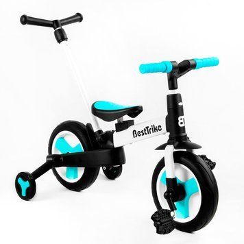 Велосипед з батьківською ручкою трансформер 2/1 Біговел Best Trike (56659) колеса PU 10'' знімні педалі 105225 фото