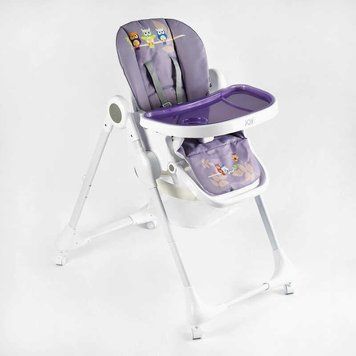 Стільчик для годування Joy K-60290 (1) мягкий чохол ПВХ, 4 колеса, з&rsquo;ємний столик, корзинка, в коробці 145029 фото