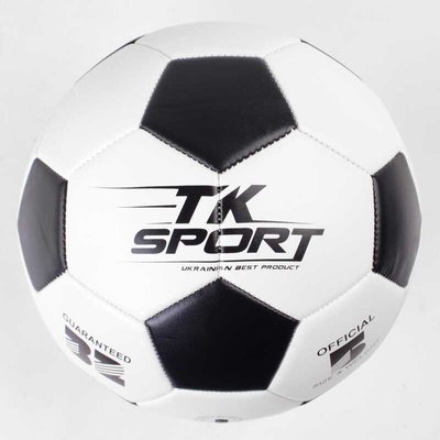 Мяч футбольный C 50478 (60) "TK Sport" 1 вид, вес 410-420 грамм, резиновый баллон с ниткой, материал PU, размер №5 114341 фото