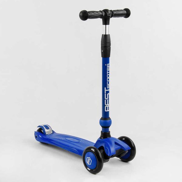 Самокат-велобег 3в1 трехколесный BS-27018 Best Scooter, 3 колеса PU со светом, сидение, амортизаторы, родительская ручка 105408 фото